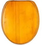 Sanilo Wc-Sitz, Braun, Holzwerkstoff, Oval, 38x6x47 cm, Badezimmer, WC Ausstattung,