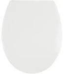 Sanilo Wc-Sitz, Wei&szlig;, Kunststoff, Oval, 38x6x47 cm, Badezimmer, WC Ausstattung, WC