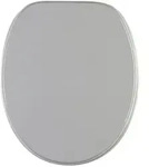 Sanilo Wc-Sitz, Grau, Holzwerkstoff, Oval, 38x6x47 cm, Badezimmer, WC Ausstattung, WC
