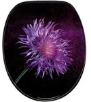 Sanilo Wc-Sitz, Violett, Holzwerkstoff, Oval, 38x6x47 cm, Badezimmer, WC Ausstattung,