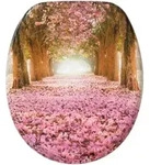Sanilo Wc-Sitz, Pink, Holzwerkstoff, Oval, 38x6x47 cm, Badezimmer, WC Ausstattung, WC