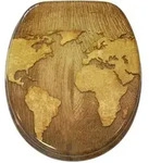 Sanilo Wc-Sitz, Braun, Holzwerkstoff, Oval, 38x6x47 cm, Badezimmer, WC Ausstattung,