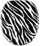 Sanilo Wc-Sitz, Schwarz, Holzwerkstoff, Grafikmuster, Oval, 37.7x5.5x48 cm,
