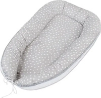 Babybay Kuschelnest Grau, Wei&szlig; 90x50x13 cm