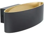 Eglo Led-Wandleuchte Maccacari, Schwarz, Gold, Metall, Kunststoff, 13x7.5x27 cm,