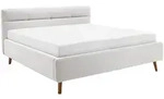 Boxxx Polsterbett Lotte, Hellgrau, Holz, Eiche,Birke, Buche, massiv, 160x200 cm,