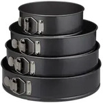 Relaxdays Springformen, Schwarz, Metall, Rund, 28x6.5x28 cm, antihaftbeschichtet,