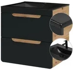 Lomado Waschtisch, Anthrazit, Holzwerkstoff, 61x61x46 cm, Badezimmer,