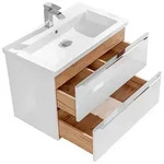 Lomado Waschtisch, Wei&szlig;, Holzwerkstoff, 81x61x46 cm, Badezimmer,