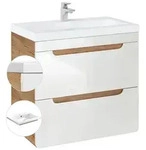 Lomado Waschtisch, Wei&szlig;, Holzwerkstoff, 61x63x46 cm, Badezimmer,