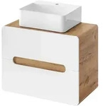 Lomado Waschtisch, Wei&szlig;, Holzwerkstoff, 60x67x46 cm, Badezimmer,
