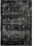 Dieter Knoll Webteppich Calais, Grau, Schwarz, Textil, rechteckig, 80x150 cm, in