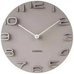Karlsson Wanduhr The edge, Grau, Kunststoff, 42x42x5 cm, Dekoration, Uhren,...