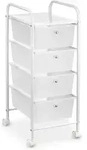 Idimex Badrollwagen, Wei&szlig;, Kunststoff, Metall, Mode, Rechteckig, 33x79x39 cm,