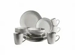 M&auml;ser Kombiservice Metallic Rim, Grau, Keramik, 16-teilig, 400 ml, 34x31.5x32 cm,