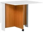 Homcom Klapptisch, Wei&szlig;, Holzwerkstoff, 80x73x120 cm, Esszimmer, Tische, Esstische