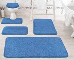 Grund Wc-Vorleger, Blau, Textil, Abstraktes, rechteckig, 50x60 cm, f&uuml;r