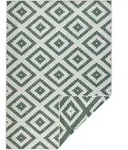 Hanse Home Outdoorteppich Twin, Creme, Gr&uuml;n, Kunststoff, Raute, rechteckig, 120x170