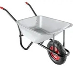 tectake Schubkarre, Silber, Metall, 57x66x146 cm, Gartenzubeh&ouml;r, Gartenpflege