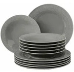 Seltmann Weiden Tafelservice, Grau, Keramik, 12-teilig, Rund, 32.3x23.5x32.3 cm,