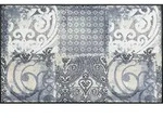 wash+dry FU&szlig;MATTE Arabesque, Hellgrau, Beige, Textil, Graphik, rechteckig, 75x120