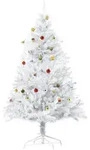 Homcom Weihnachtsbaum, Wei&szlig;, Metall, 150 cm, Dekoration, Weihnachtsdekoration,