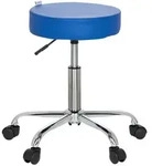 Mid.you B&uuml;rohocker, Blau, Chrom, Textil, Drehkreuz, 57x45x57 cm, Arbeitszimmer,