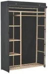 vidaXL Stoffschrank, Grau, Textil, Tanne, 5 F&auml;cher, Rechteckig, 110x170x40 cm,
