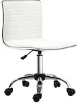 Homcom Friseurstuhl,, Wei&szlig;, Metall, 48x90x52 cm, Arbeitszimmer, B&uuml;rost&uuml;hle,