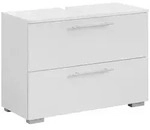 Mid.you Waschbeckenunterschrank Schildmeyer Carlos, Wei&szlig;, Metall, 1 Schublade(n)