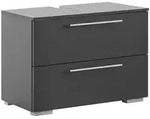 Mid.you Waschbeckenunterschrank Schildmeyer Carlos, Anthrazit, Metall, 1 Schublade(n)