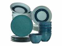 Leonardo Kombiservice Matera, Blau, Keramik, 24-teilig, 700 ml, handgemacht,...