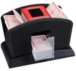 Relaxdays Kartenmischer, Schwarz, Kunststoff, 23.5x13.5 cm, Spielzeug,