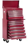 Homcom Fahrbarer, Rot, Metall, 33x113x61.5 cm, Freizeit, Heimwerken, Werkstatt