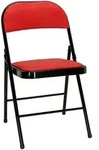 Mid.you Klappstuhl, Rot, Schwarz, Metall, Textil, A-Form, 44x80x49 cm, klappbar,