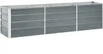vidaXL Hochbeet, Grau, Metall, 40x45x240 cm, Gartenzubeh&ouml;r, Hochbeete