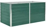 vidaXL Hochbeet, Gr&uuml;n, Metall, Rechteckig, 80x77x160 cm, Gartenzubeh&ouml;r, Hochbeete