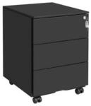 Boxxx Rollcontainer, Schwarz, Metall, 3 Schublade(n) Schubladen, 39x55x45 cm,