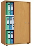 P & B Aktenschrank, Buche, Holzwerkstoff, 2 F&auml;cher, 70x111x37 cm, abschlie&szlig;bar,