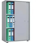 P & B Aktenschrank, Grau, Holzwerkstoff, 2 F&auml;cher, 70x111x37 cm, abschlie&szlig;bar,