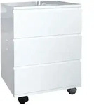 riess-ambiente Rollcontainer, Wei&szlig;, Holz, 45x63x40 cm, Arbeitszimmer, Container