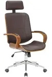 CLP Drehstuhl, Braun, Walnuss, Metall, 70x118x70 cm, Arbeitszimmer, B&uuml;rost&uuml;hle,