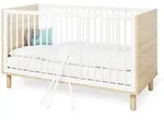 Pinolino Gitterbett Pinolino Flow, Wei&szlig;, Esche, Holzwerkstoff, 75x85x145 cm, zum