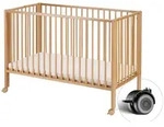 tiSsi Reisebett Jori, Buche, Holz, Buche, massiv, 120x60x72 cm, Made in Europe,