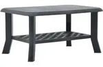 vidaXL Couchtisch, Anthrazit, Kunststoff, Rechteckig,Rechteckig, 90x46x90 cm,