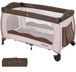 tectake Kinder, Schwarz, Textil, 65x80x126 cm, CE, Babym&ouml;bel, Babybetten,