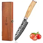 Zayiko Santokumesser, Braun, Holz, Metall, Echtholz, 24 cm, Kochen, K&uuml;chenmesser,