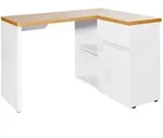 Mid.you Eckschreibtisch, Wei&szlig;, Eiche, Holzwerkstoff, 1 Schublade(n) Schubladen,