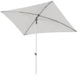 Doppler Sonnenschirm, Silber, Hellgrau, Metall, Textil, 225x120 cm,