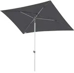 Doppler Sonnenschirm, Anthrazit, Silber, Metall, Textil, 225x120 cm,